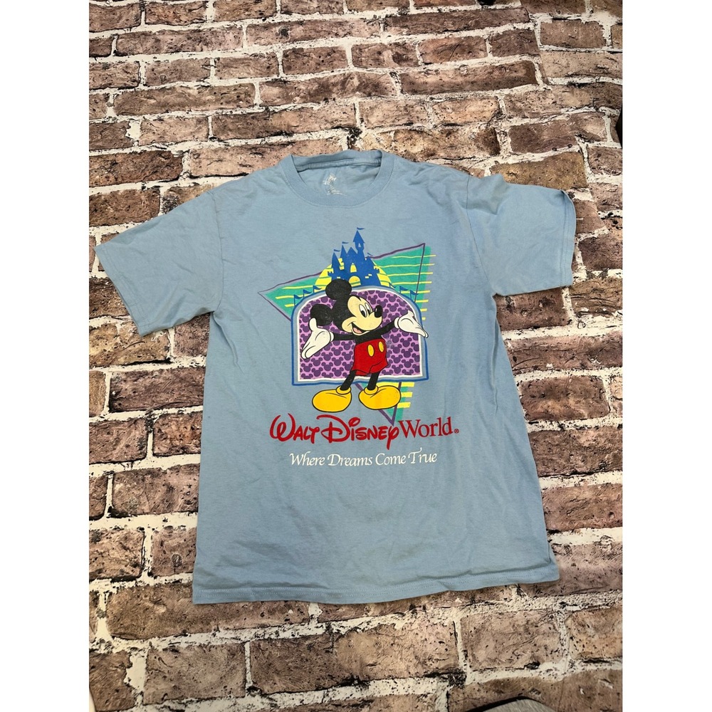 Walt‎ Disney World Mickey Mouse Blue T Shirt Size S Men Where Dreams Come True
